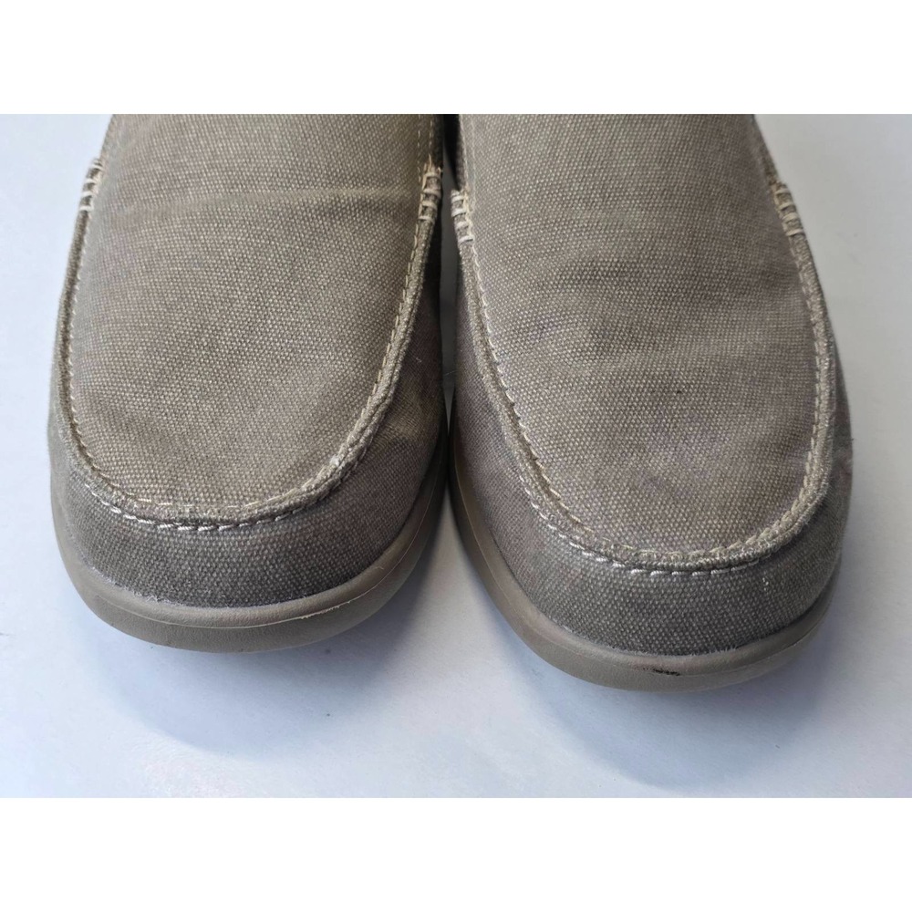 Crocs Santa Cruz 2 Men's Sneakers Size 12 Brown‎ Khaki Slip On Canvas Shoes - Picture 10 of 16
